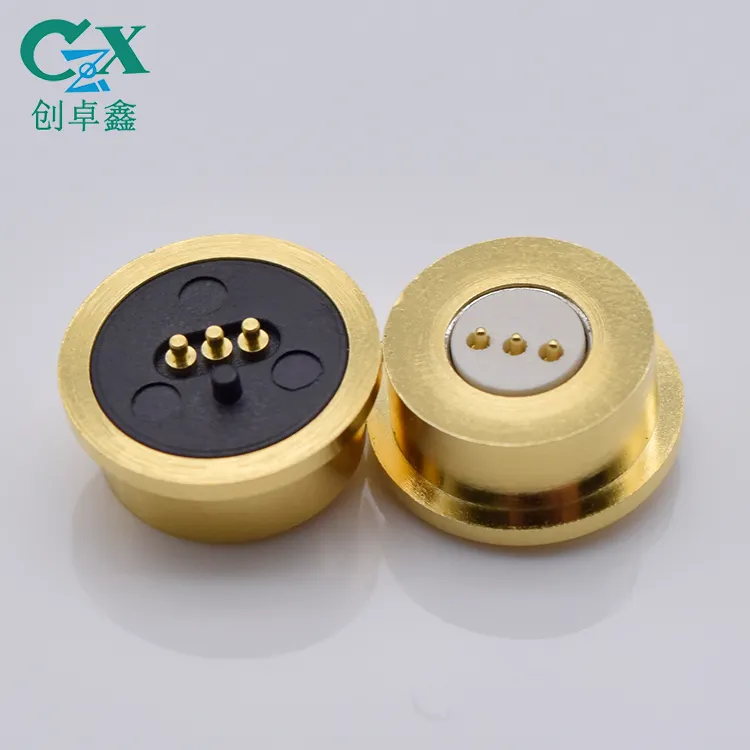 Conceptual Design Suitable For Wireless Mouse Charging Dock 3pin Circular Magnet Connector