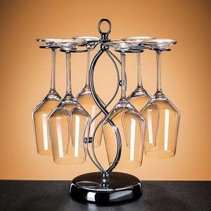 Support à verres à vin de style européen en fil de fer rond suspendu 35,5 cm, porte-gobelets de luxe rétro pour fête - Product Image 1