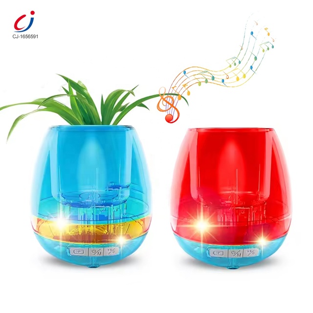 Plant Piano Music Playing Flowerpot With Music, Light Round Garden Smart Touch Flowerpot