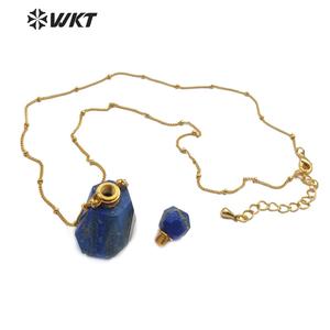 WT-N1162 hot-vendita di modo classico <span class=keywords><strong>collana</strong></span> in <span class=keywords><strong>oro</strong></span> con la pietra naturale bottiglia di profumo del pendente <span class=keywords><strong>oro</strong></span> reale Della <span class=keywords><strong>Collana</strong></span> - Product Image 4