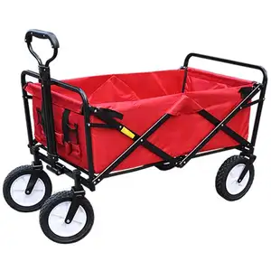 Hot Sales Outdoor Tuin Moving Utility Kids Draagbare Strand Trolley Draagbare Metalen Opvouwbare Camping Wagon