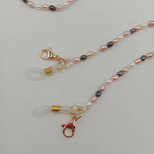 <span class=keywords><strong>Cordon</strong></span> de <span class=keywords><strong>lunettes</strong></span> pour <span class=keywords><strong>lunettes</strong></span> 75 cm, perle d'eau douce naturelle, en forme de grain de riz, mini cadeau pour femmes, 3-4mm, offre spéciale - Product Image 6