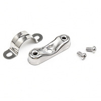 Collier de serrage mural métrique en acier inoxydable 304, type selle, pour montage de tuyaux, raccord femelle hexagonal