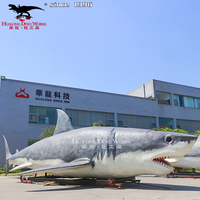 Requin en caoutchouc d'animal de simulation de télécommande de parc aquatique