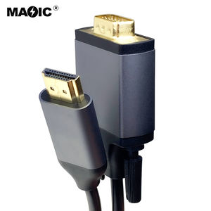 Top vente 1.8M plaqué or 1080P <span class=keywords><strong>adaptateur</strong></span> <span class=keywords><strong>HDMI</strong></span> vers <span class=keywords><strong>VGA</strong></span> câble <span class=keywords><strong>HDMI</strong></span> vers <span class=keywords><strong>VGA</strong></span> pour projecteur ordinateur portable et moniteur - Product Image 2