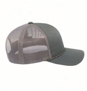 Casquette de camionneur en coton noir personnalisable pour femmes Casquette sport en maille à 5 panneaux avec broderie Caractéristique commune du tissu - Product Image 3