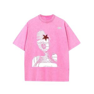 เสื้อยืดผ้าฝ้าย100% ซักกรดสำหรับผู้ชายสไตล์ฮิปฮอปไฮสตรีทคุณภาพสูงแห้งเร็วโอเวอร์ไซส์จากโรงงาน - Product Image 3