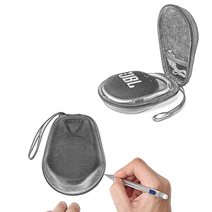 Fumao EVA เคสสำหรับพกพายากสำหรับ <span class=keywords><strong>JBL</strong></span> CLIP 4ลำโพงไร้สายแบบพกพากันน้ำใช้ได้กับสาย USB และเครื่องชาร์จ (สีดำ) เคส - Product Image 2