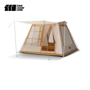 גדול אוהלי נוח נייד בית יציב מבנה אוהלי Glamping יוקרה עבור 4 איש גדול קמפינג אוהל