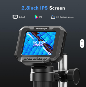 จอแสดงผล IPS LCD ขนาด 2.8 นิ้ว <span class=keywords><strong>ค</strong></span>วามละเอียด 1080p กำลังขยาย 1000 เท่า โฟกัสแบบแมนนวล กล้องจุลทรรศน์ดิจิตอลสเตอริโอ ไฟ LED ให้แสงสว่าง รองรับการ์ด TF - Product Image 3