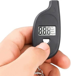 Biểu tượng tùy chỉnh xách tay Keychain kỹ thuật số Xe áp suất lốp Tester Meter đo xe máy tự động <span class=keywords><strong>LCD</strong></span> hiển thị 3-150 PSI rước công cụ - Product Image 1