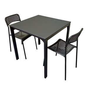 3 mảnh bảng thiết lập cho phòng ăn không gian nhỏ bảng vuông với 2 ghế nhựa cho đồ nội thất nhà bếp tc0197 - Product Image 6