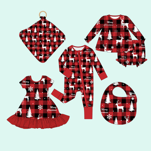 <span class=keywords><strong>Abbigliamento</strong></span> Natalizio Personalizzato per Bambini, Completi Boutique Carini, Coordinati per Fratelli, Set Regalo Tutina per Bambina all'Ingrosso - Product Image 5