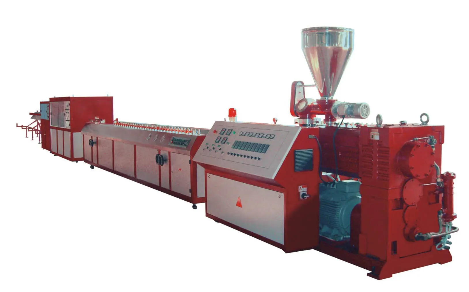 PE Wood Composite Profile Production Line Twin Screw For Floor Wall Panels Wood Extrusion Line