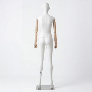 Mannequin femme en fibre de verre corps entier avec mains en <span class=keywords><strong>bois</strong></span> amovibles, pose réglable, taille US/UE pour l'affichage de vêtements en magasin - Product Image 5