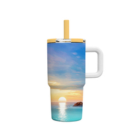 Gobelet de voyage isotherme 20 oz avec poignée, personnalisable au laser, en acier 304, maintien au froid 24 heures, vente en gros