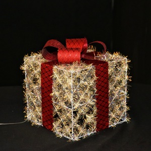 Three-Piece <b>Christmas</b> New Year Theme Classic Style PVC Ironwork Atmosphere Decoration Luminous Ornaments <b>Gift</b> <b>Box</b> Doll <b>Christmas</b> - Product Image 2