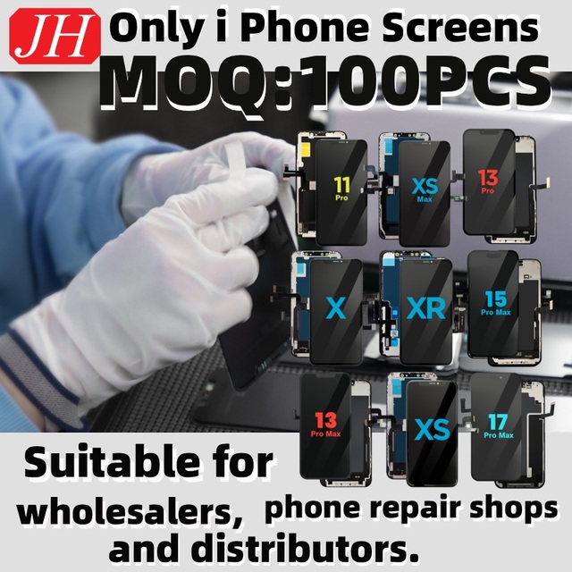 JH OEM Wholesale Soft Oled 120hz Phone Displays for iphone 15 Pro Max Screen Replacement OLED Front Display Screen Assembly