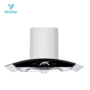 <span class=keywords><strong>Hotte</strong></span> de cuisine murale en acier inoxydable avec verre incurvé de 90 cm - Product Image 5