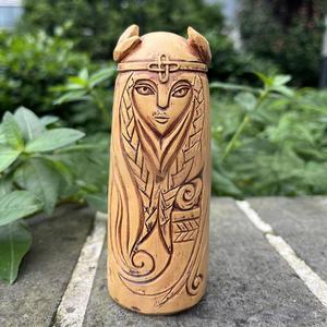 Vichinghi nordici ornamenti in resina WJB34 altare statua giardino esterno decorazione per la casa imitazione norvegese mitico legno artigianato