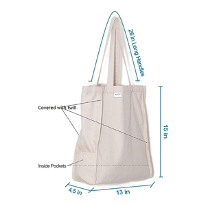 Tự nhiên bán buôn in bãi biển Logo trống <span class=keywords><strong>Tote</strong></span> Túi vải tùy chỉnh tinh khiết màu trắng mua sắm vải <span class=keywords><strong>Tote</strong></span> Túi - Product Image 5