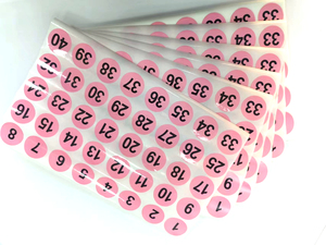 Reusable Custom Printing Die Cut Laser Adhesive <strong>Film</strong> Laminating <strong>Coated</strong> Number <strong>Labels</strong> Stickers - Product Image 3