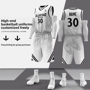 Tenue de basketball américaine haut de gamme à impression numérique pour homme adulte, uniforme d'équipe personnalisé pour la compétition et l'entraînement, <span class=keywords><strong>maillot</strong></span> d'étudiant pour fille - Product Image 3