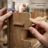 Présentoir en bois personnalisé, présentoir de sol pour bougies, présentoir pliable pour l'affichage des bougies en marché