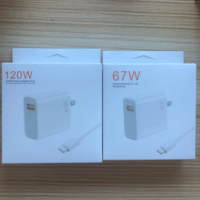 Étiquette dorée Chargeur 120w Adaptateur EU US Charge rapide 6A Type C Câble de données Super Fast Charger Plug Phone Adapters Cable Set