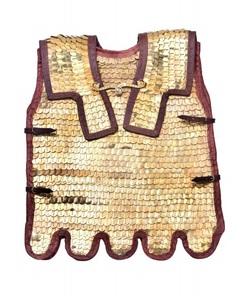 Armadura Náutica Antigua Vintage de Acero Lorica Squamata, Diseño de Escamas, con Refuerzo para Hombros y Torso, Pulido, Troquelado, Impresión Elegante - Product Image 1