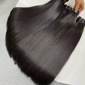 Extensiones de Cabello Humano al por Mayor, Cabello Liso Natural con Cutícula Alineada, Doble Trama, Alta Densidad - Product Image 1