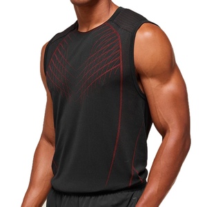 Camiseta sin Mangas para Hombre, de Algodón Puro, Color Sólido con Estampado, Holgada, Informal, Deportiva, para Verano - Product Image 5