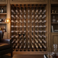 Porte-vin mural moderne en acrylique, support à vin suspendu personnalisé avec éclairage pour bar à domicile, cave à vin
