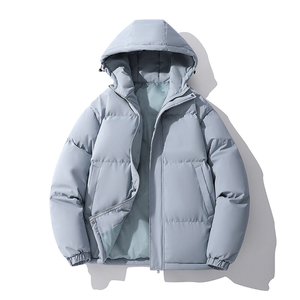 Manteau unisexe en duvet respirant à capuche coupe-vent résistant à l'usure et aux taches en polyester pour l'hiver - Product Image 6