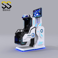 Auriculares VR de 360 grados, Montaña Rusa que funciona con monedas, simulador de vuelo, silla VR de un asiento, juegos de parque de atracciones de giro de 360 grados