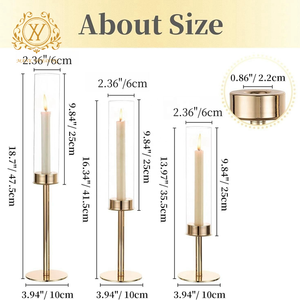 Juego de candelabros de una sola cabeza románticos de lujo ligero, centros de mesa de boda, candelabros de cristal de Metal dorado de alta calidad - Product Image 4