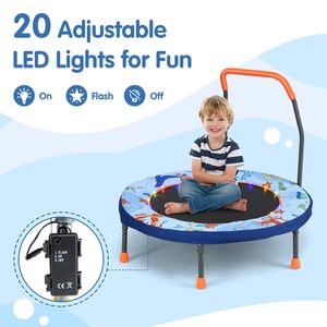 Mini Trampolín Plegable de 36 Pulgadas para Niños Pequeños, Trampolín de Ejercicio Interior y Exterior con Luces LED - Product Image 4