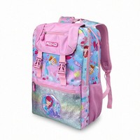 Mochila de Sirena para Niñas con Brillo en la Parte Inferior, Gran Capacidad, Ligera, Bolsa Escolar, Impresión Personalizada, OEM, Venta al Por Mayor