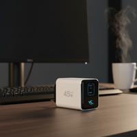 Chargeur de téléphone portable rapide KYT 45W en gros, 2 ports Type-C, PD 3.0