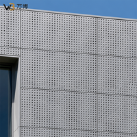 Panneaux de mur-rideau en alliage d'aluminium, modernes, écologiques, imperméables, ignifuges, anticorrosion, revêtement PVDF, décoration extérieure WanBo