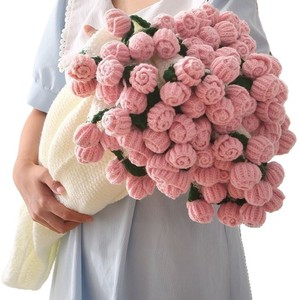 Crocheted Rose Bouquet <b>Blanket</b> 22 33 52 99 Roses Valentine's Day Gift Autumn Winter <b>Woolen</b> Air Conditioning Shawl - Product Image 3