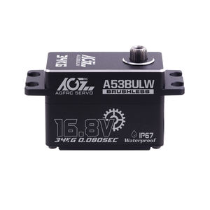 AGFRC A53BULW 4S Servo numérique brushless haute tension 34KG 0.08Sec ultra-rapide en métal à profil bas IP67 <span class=keywords><strong>WP</strong></span> 25T pour Crawler/Buggy 1/10 - Product Image 3