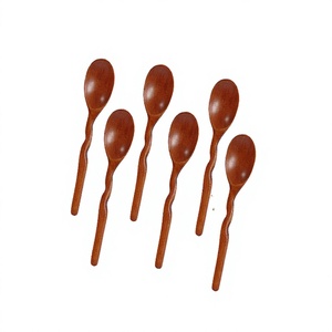 Ensemble de 6 cuillères en bois, ensemble de couverts, taille et forme personnalisées, fabriqué par un fabricant d'articles d'artisanat pour la maison - Product Image 1
