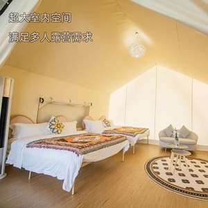 Outdoor Luxury Camping <b>Tent</b> 6-8 Person Diagonal Bracing Oxford Fabric Four-season One Bedroom One Living Room <b>Large</b> Space - Product Image 2