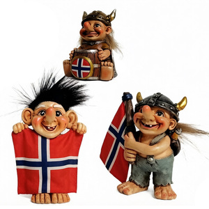 Estatua de Troll de Norge Oslo Personalizada, Resina, Islandia, Dinamarca, Noruega, Bergen, Trondheim, Suecia, Recuerdo Vikingo, Figura 3D de Troll de Pie - Product Image 2