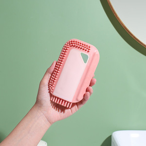 Silicone Bathroom Sink <b>Squeegee</b> Green And Pink With Hanging Loop For Mirror And Glass Cleaning - Product Image 3