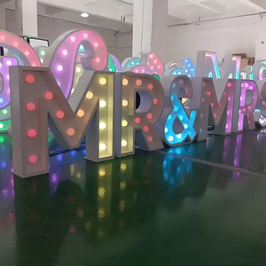 Letras LED de Marquesina Grandes de 4 Pies Personalizables, Impermeables, con Control Remoto, Retroiluminadas, Alimentadas por CA, Decoraciones para Bodas y Fiestas al Aire Libre - Product Image 2