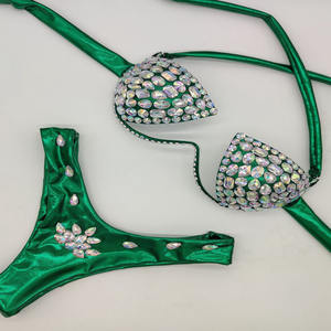 Conjunto de Bikini de Dos Piezas de Alta Calidad para Mujer, Bikini Personalizado con Tanga, Traje de Baño Brillante y Sexy - Product Image 4