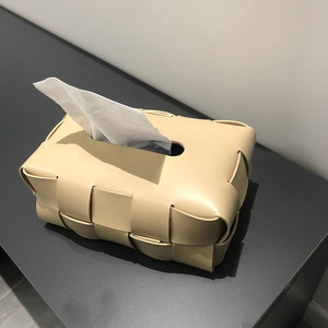 <b>Drop</b> shipping of black and white checkerboard woven leather tissue <b>boxes</b> for living rooms, dining tables, and cars. - Product Image 1
