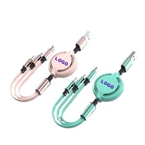 Câble de charge de téléphone portable Yy334 3-en-1 Micro USB Type-C personnalisé avec logo - Product Image 1